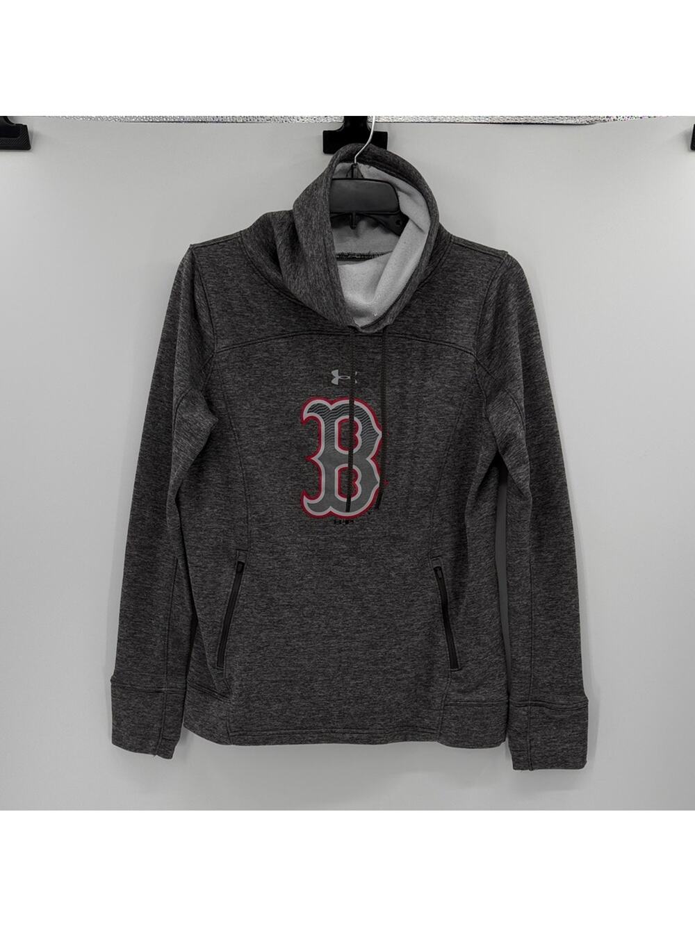 Under Armour Boston Red Sox Women's Loose Funnel Neck - Gray - Medium